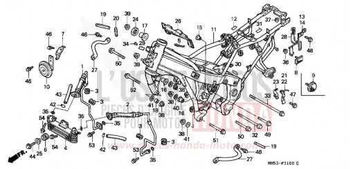 CARROSSERIE DE CHASSIS CBR1000FK de 1989